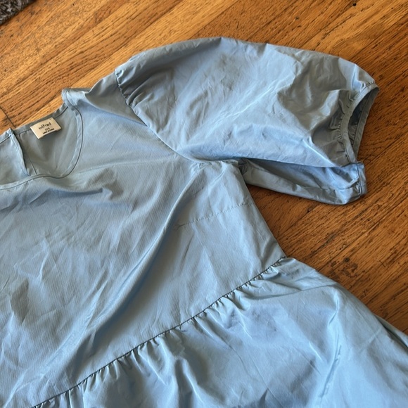 WILFRED LIGHT BLUE PUFF SLEEVE MINI DRESS Size 2XS - Picture 12 of 15